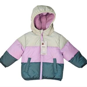 NWT 18 Mo Colorblock Puffer Jacket